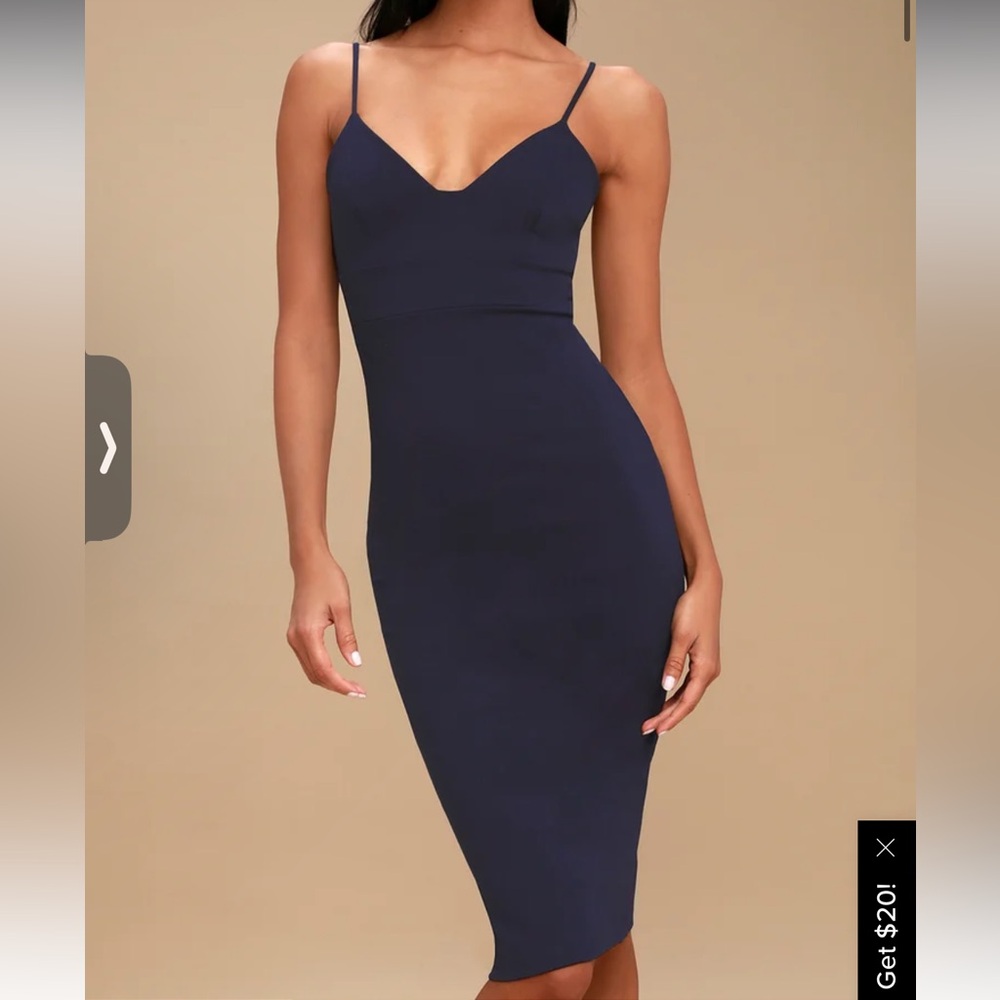Lulu’s Don’t Tell Em Bodycon Midi Dress - Picture 1 of 15